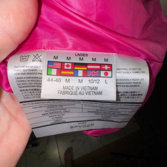 Spyder ThermaWeb Jacket Womens M Puffer Performance Full Zip Storm Flap Black - Picture 4 of 7